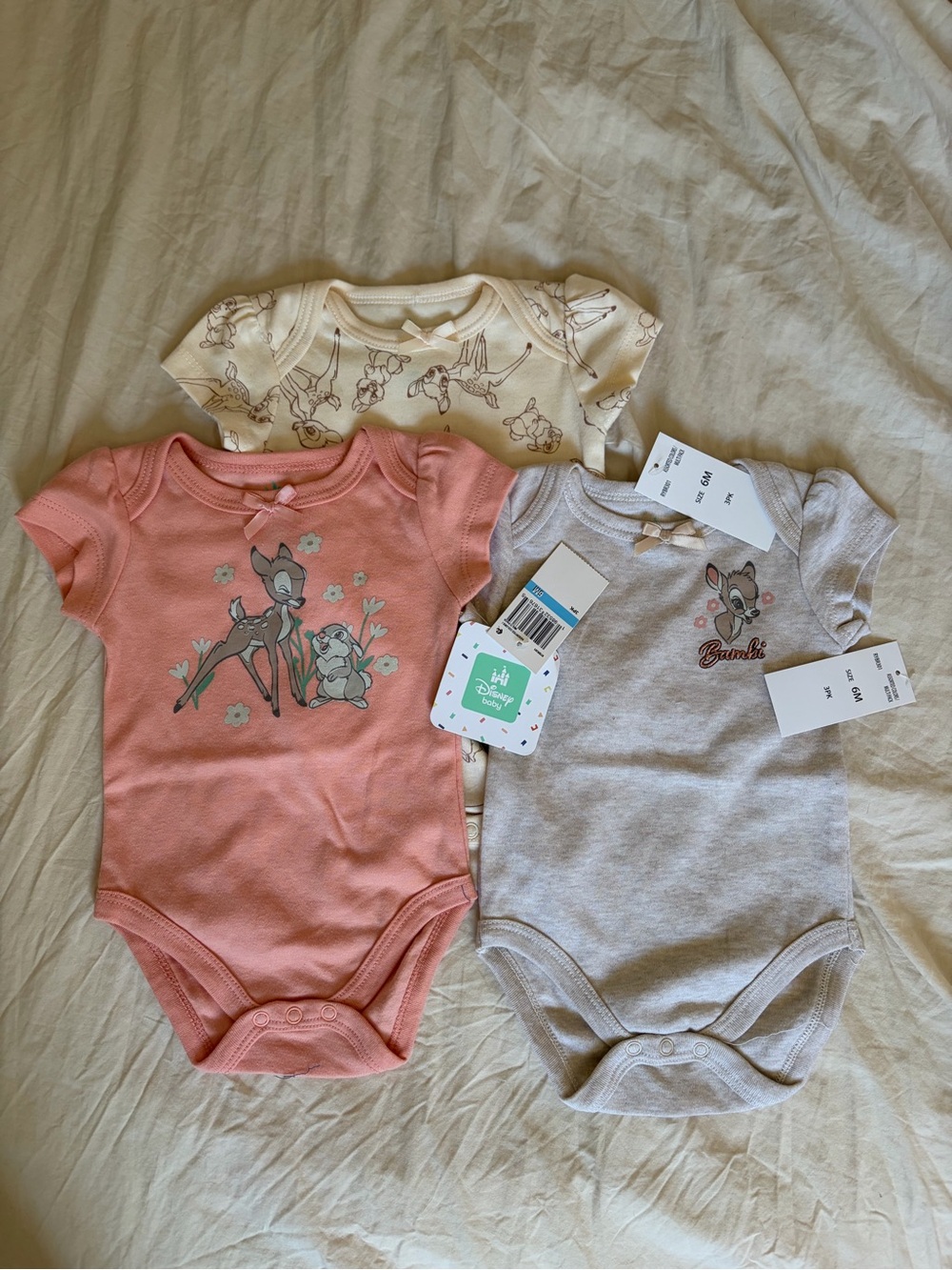 Disney Bambi Bodysuits NWT - Set of 3